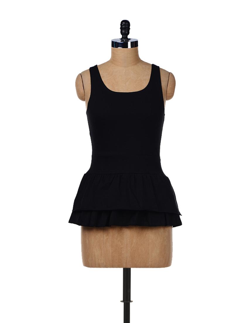 Black Peplum Top - GRITSTONES