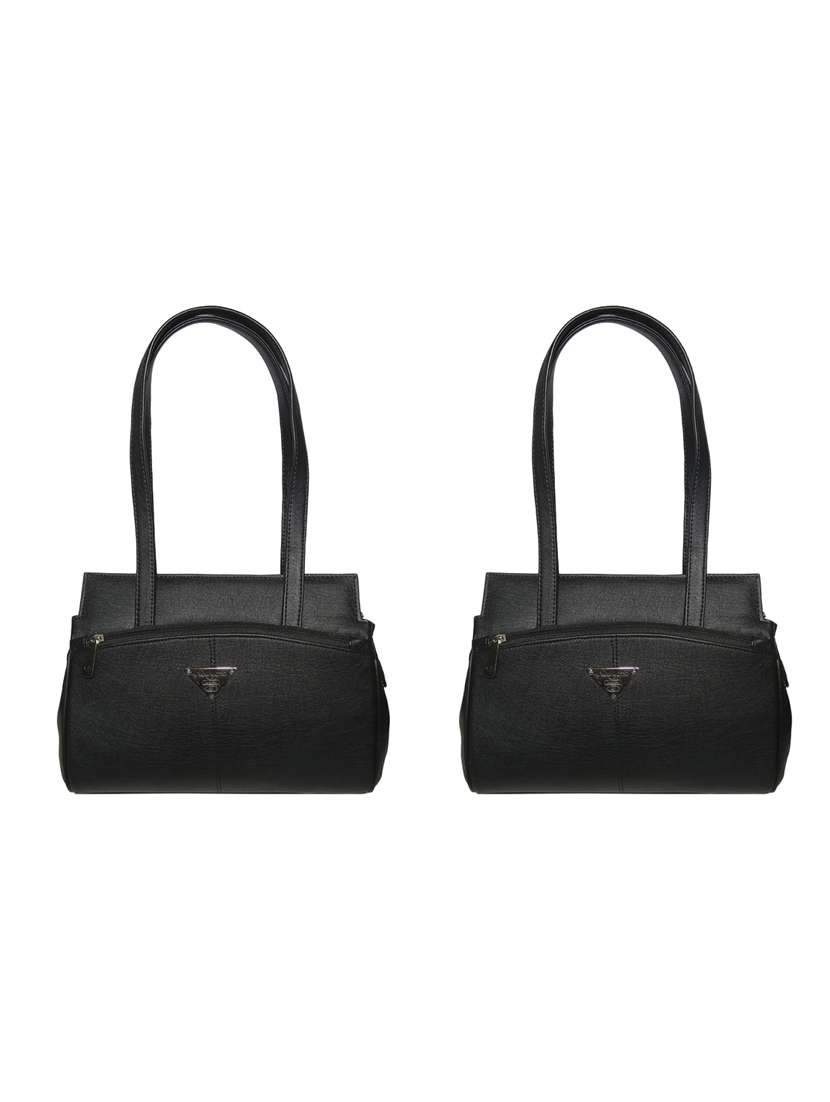 multi colored leatherette (pu) combo handbag