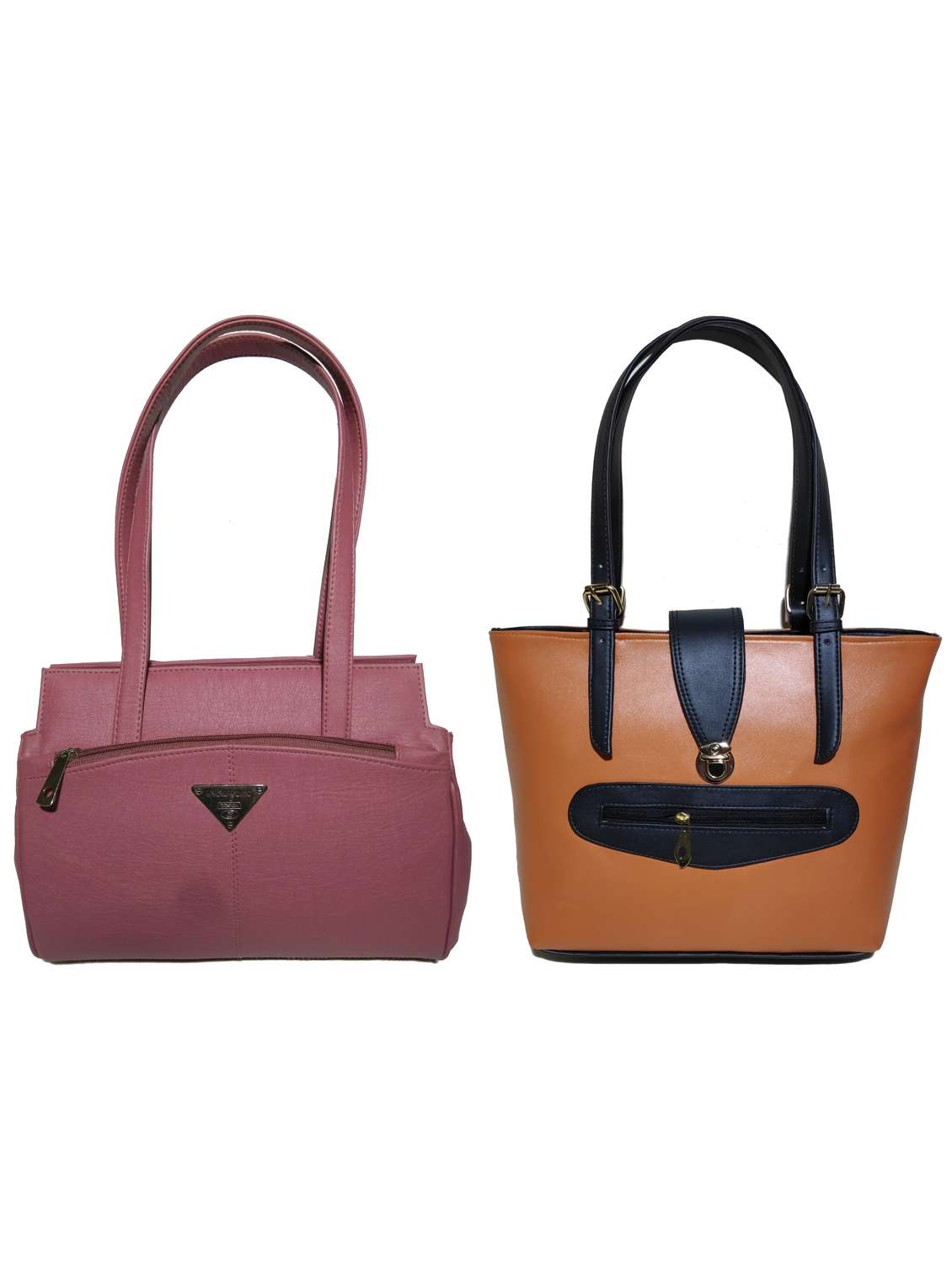 multi colored leatherette (pu) combo handbag