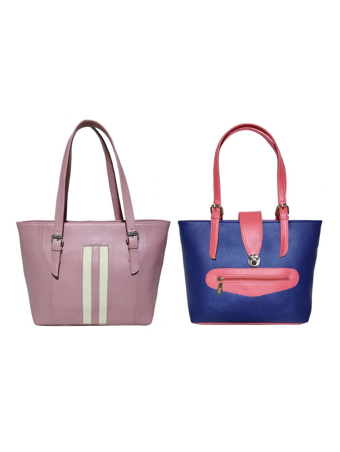 multi colored leatherette (pu) combo handbag
