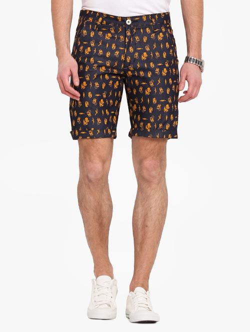 grey printed short - 18230756 - Very Small Image - 1
