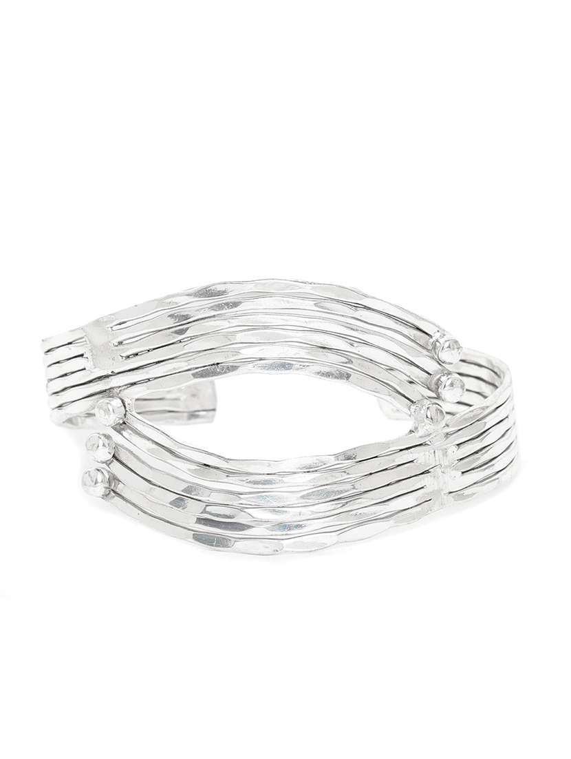 silver brass cuffs bracelet
