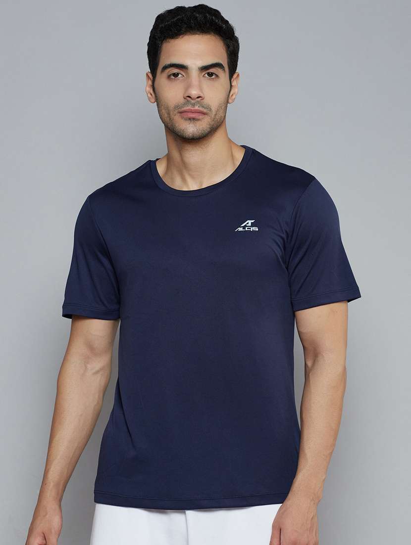 navy-blue solid t-shirt