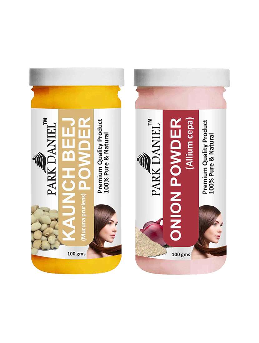 park daniel 100% pure & natural kaunch beej powder & onion powder combo pack of 2 jars of 100 gms(200 gms)