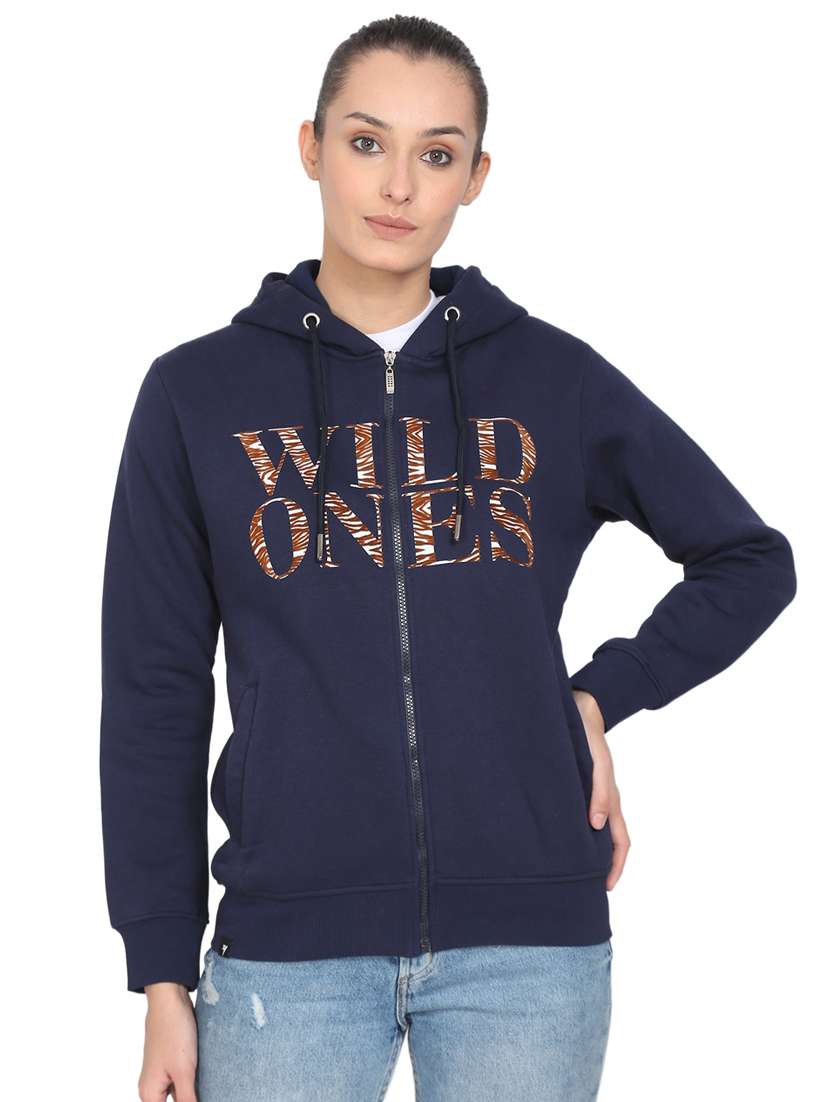 women's chest print sweatshirt
