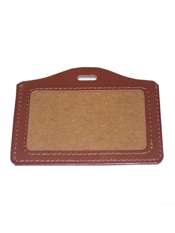 brown leatherette wallet
