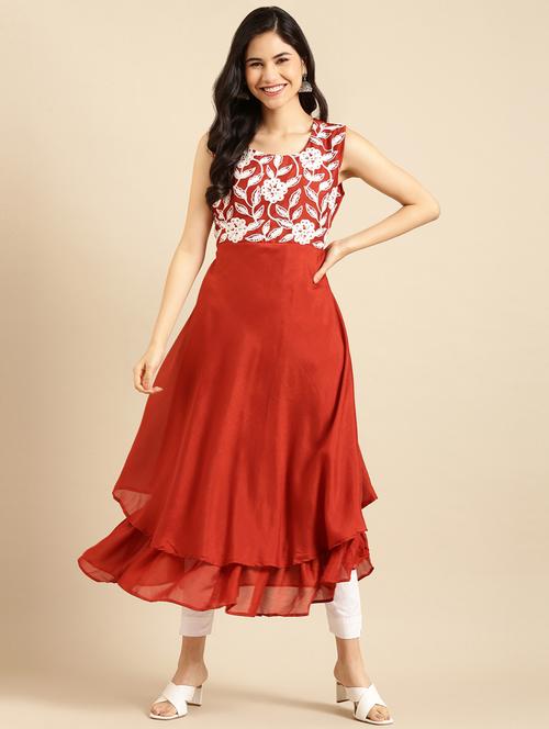 women's layered kurta - 18532066 - Very Small Image - 1