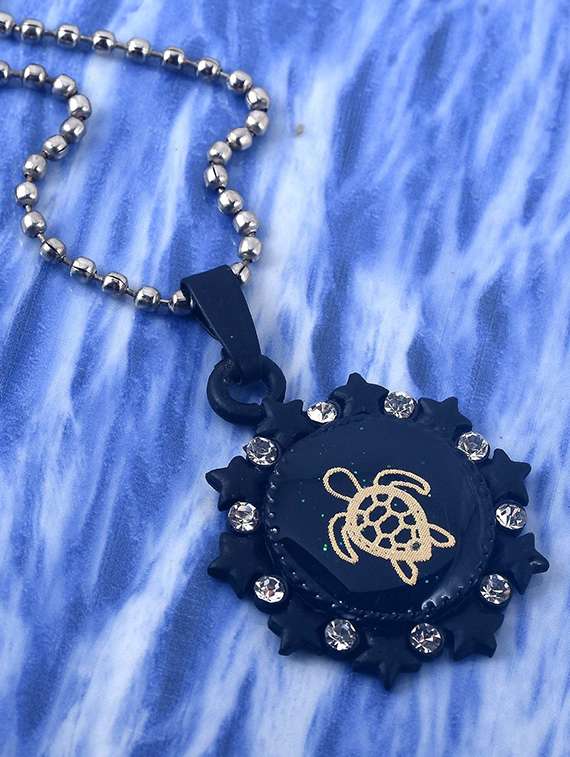 black brass pendant