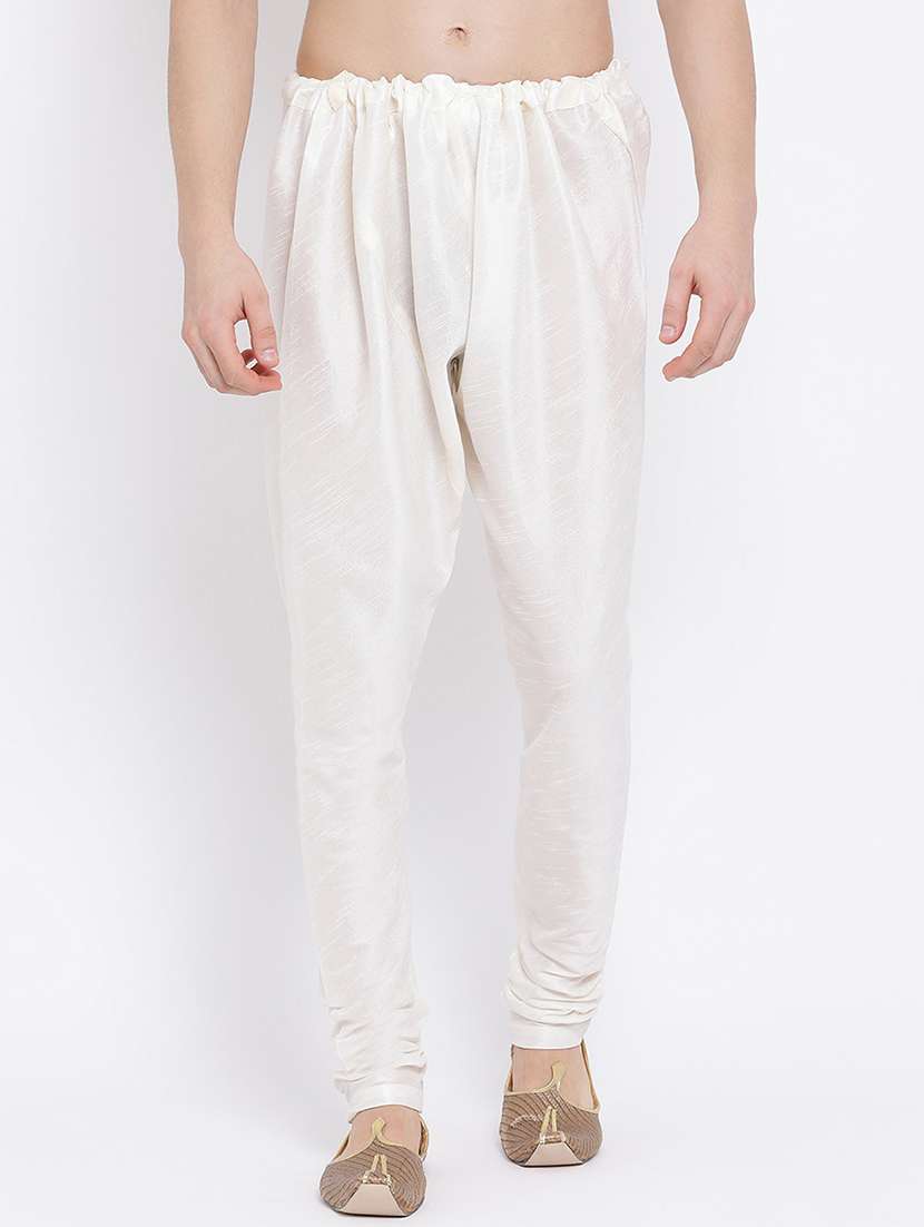 white solid ethnic bottom wear