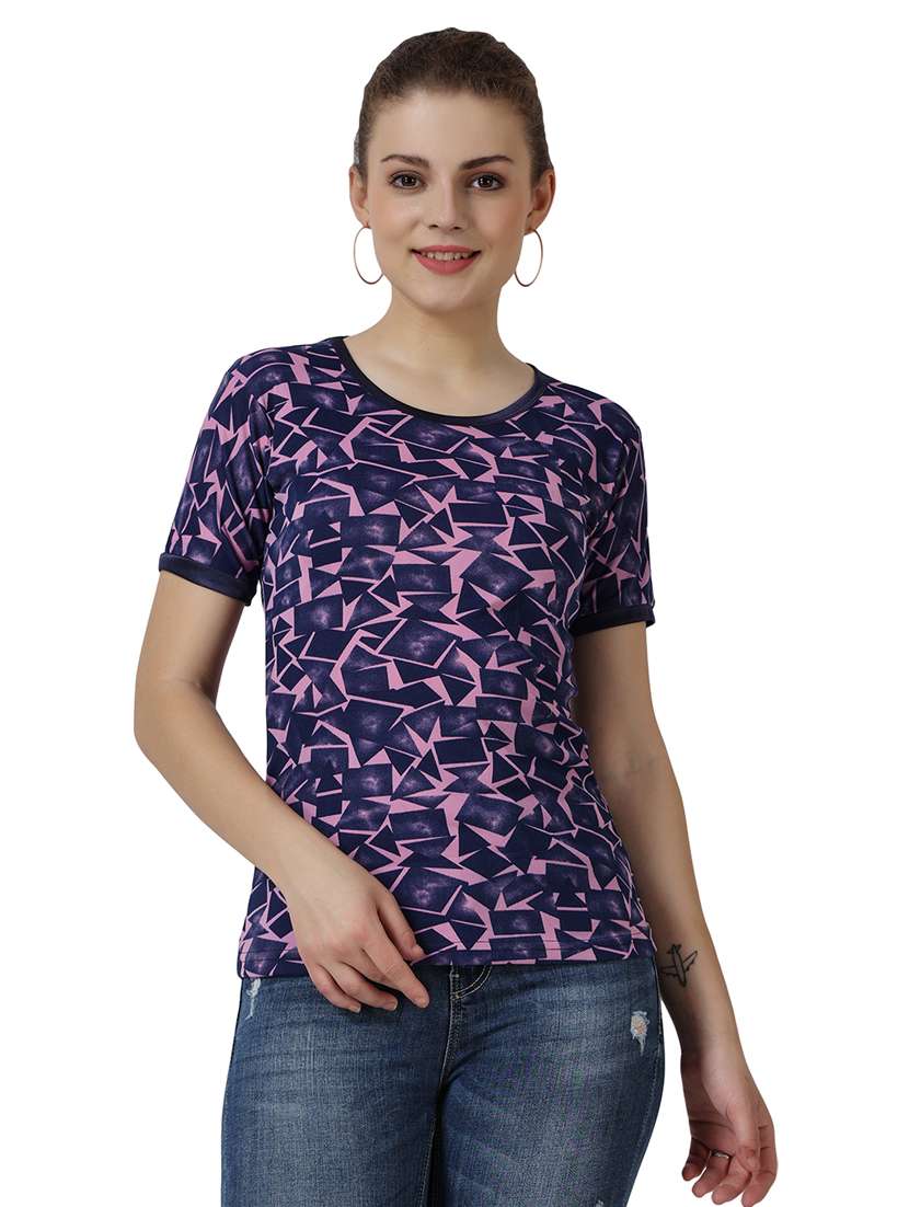 women's straight round neck top