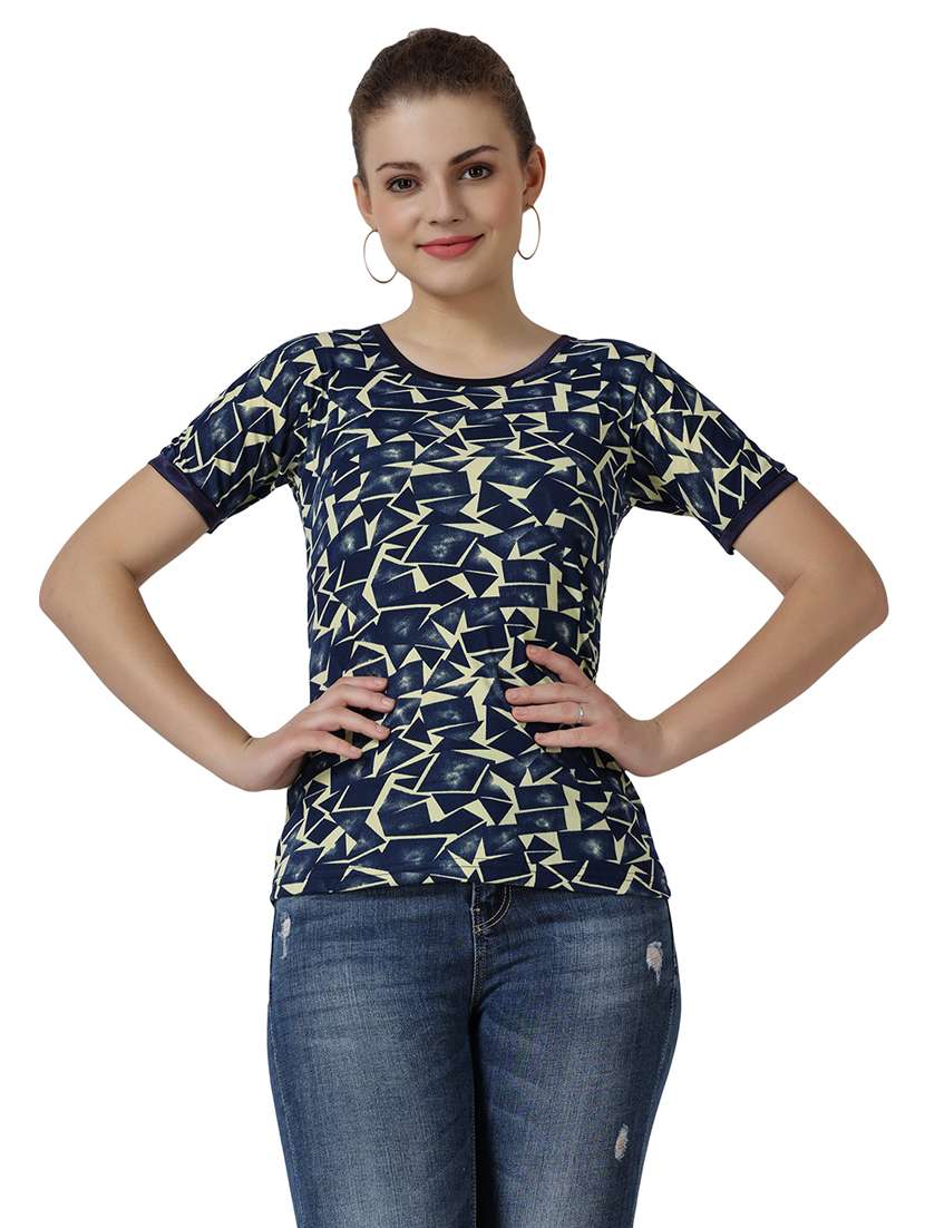 women's straight round neck top