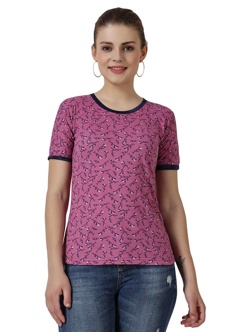 women's straight round neck top