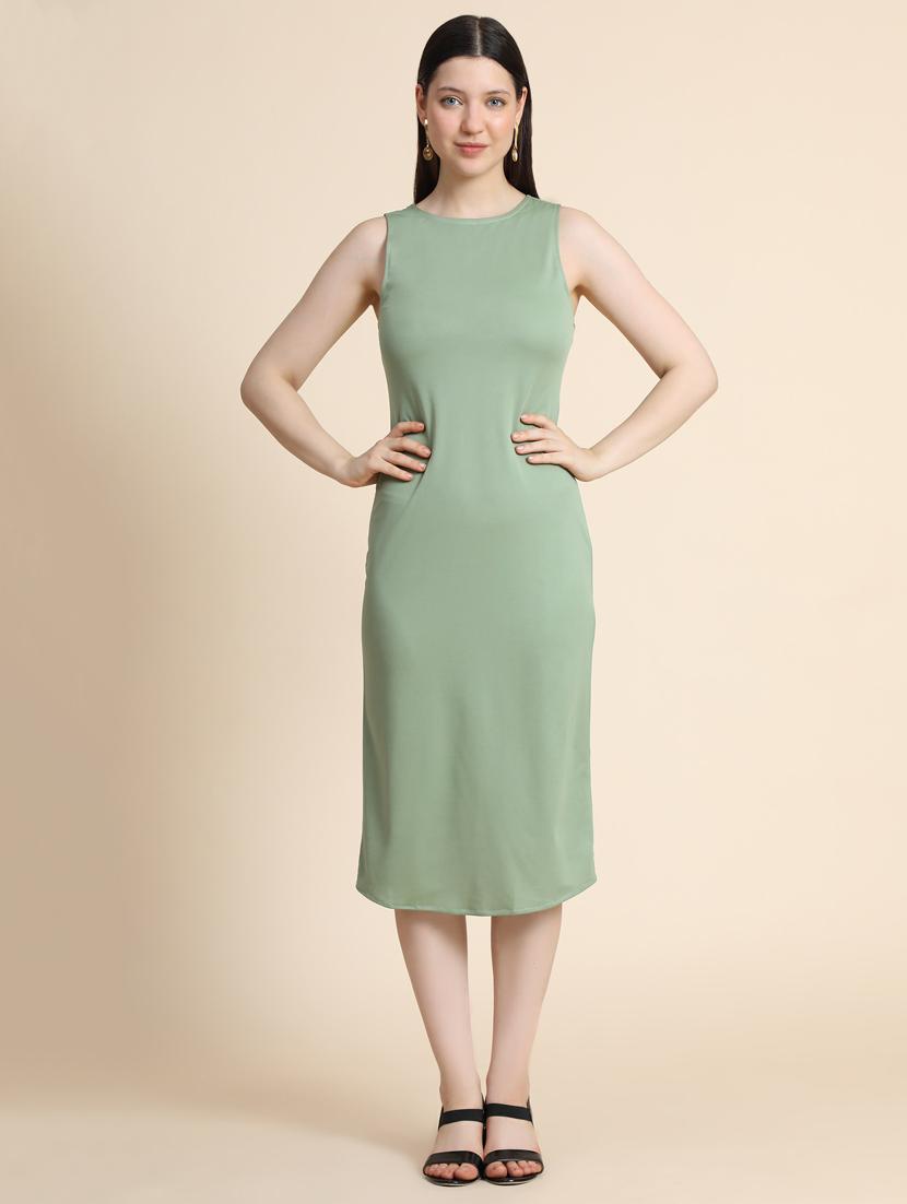 women's sheath solid dress