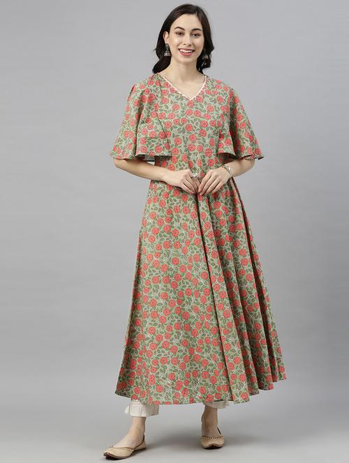 women's flared kurta - 19348022 - Very Small Image - 1