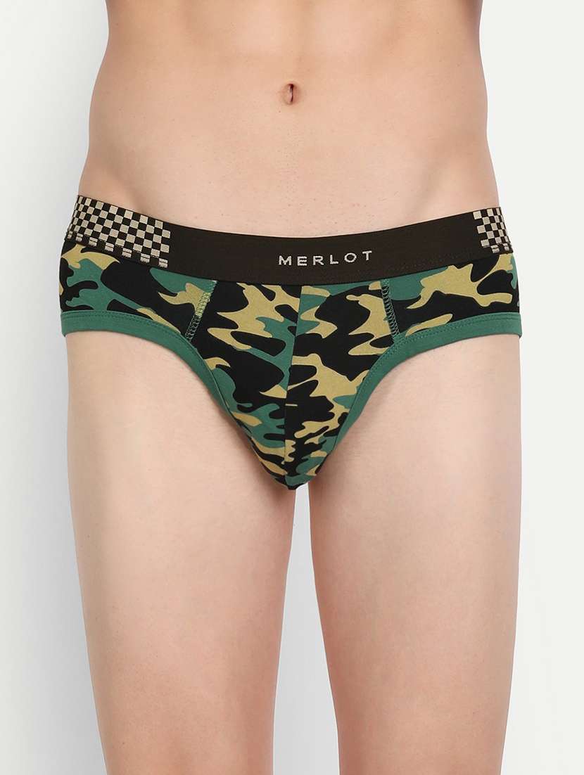 green cotton hipster brief