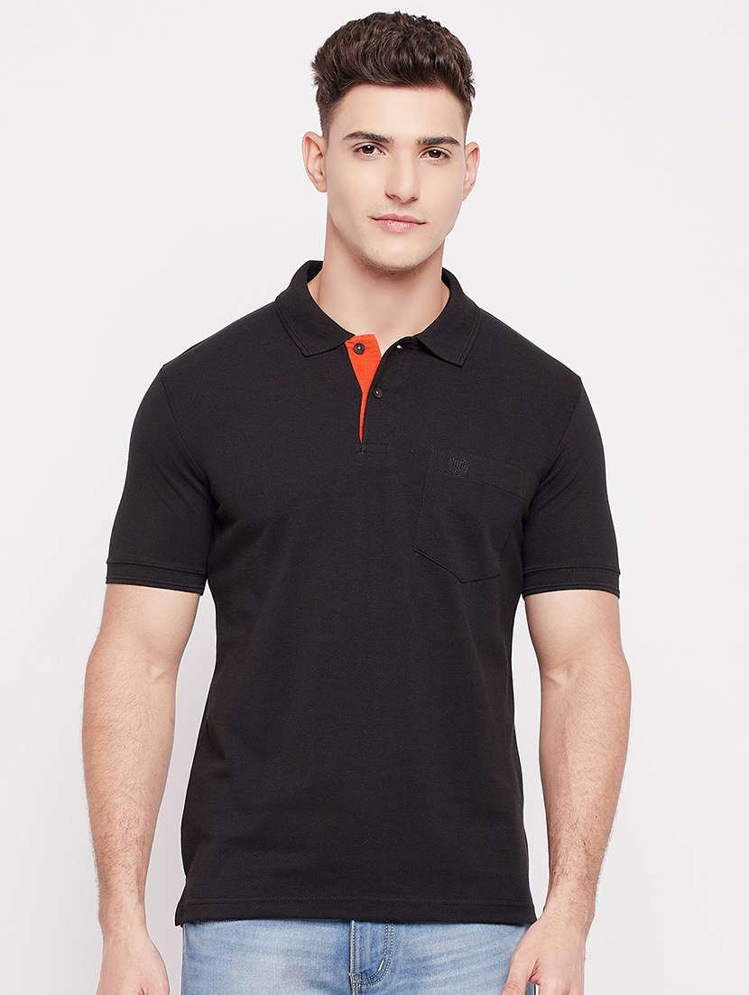 men short sleeves plain polo t-shirt