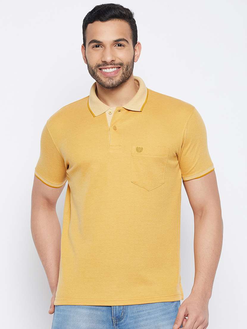 men short sleeves plain polo t-shirt