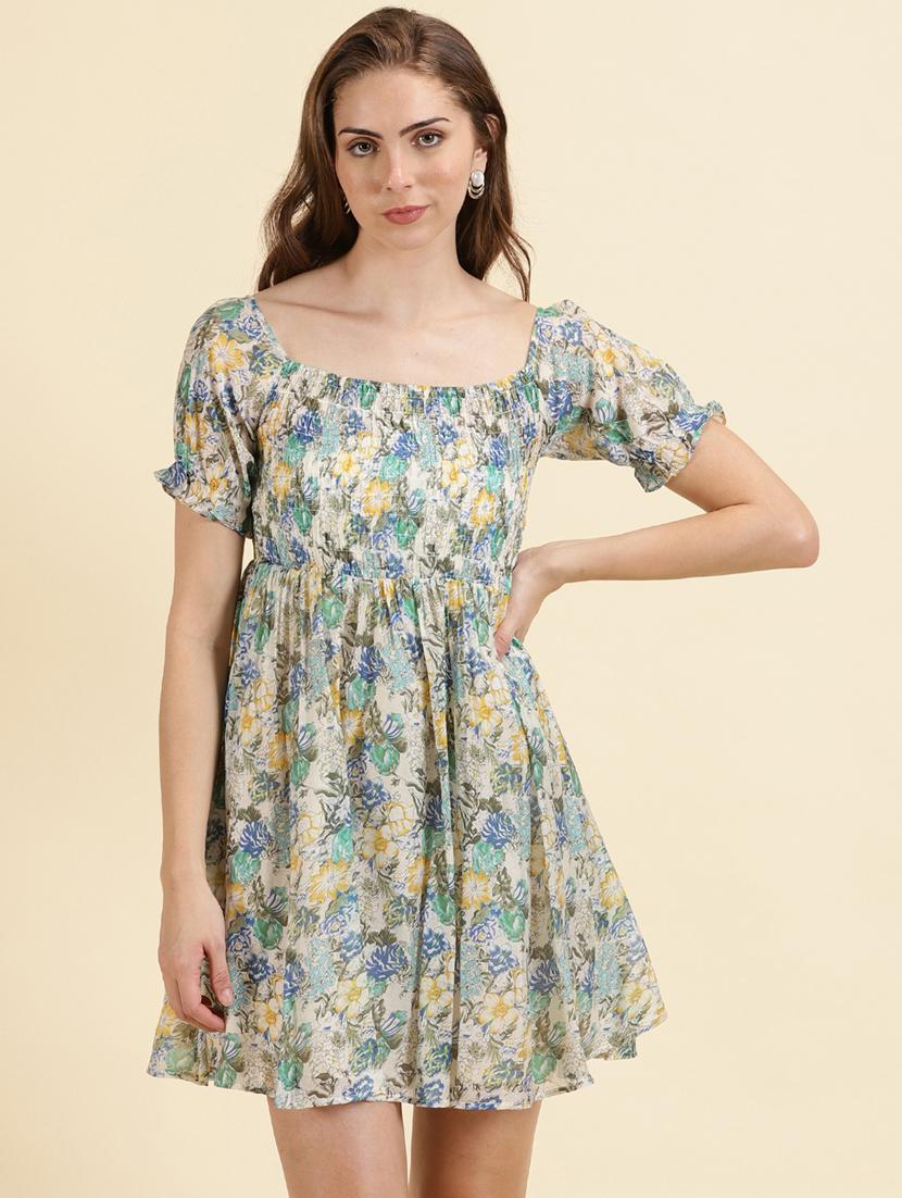 women's fit & flare floral dress