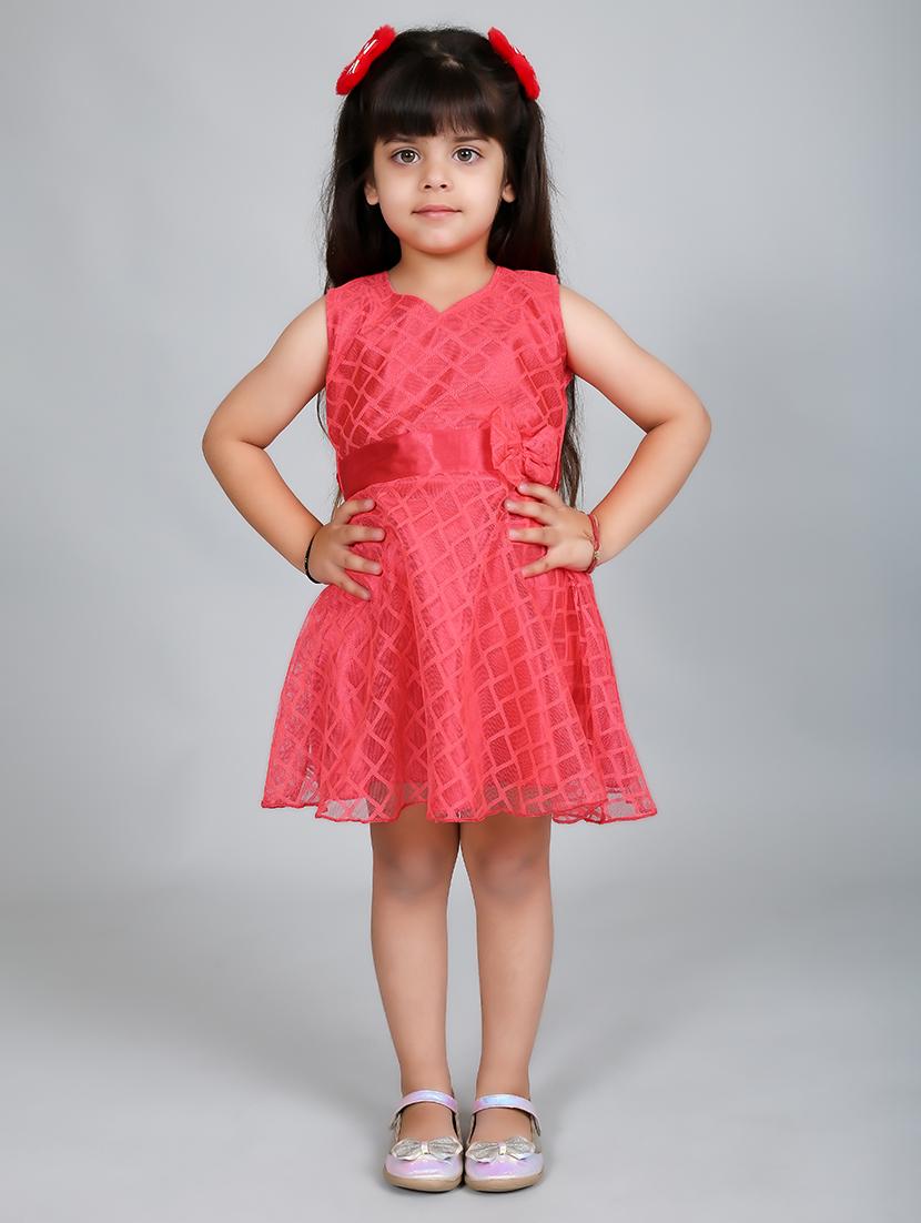 girls sweetheart neck sleeveless frock