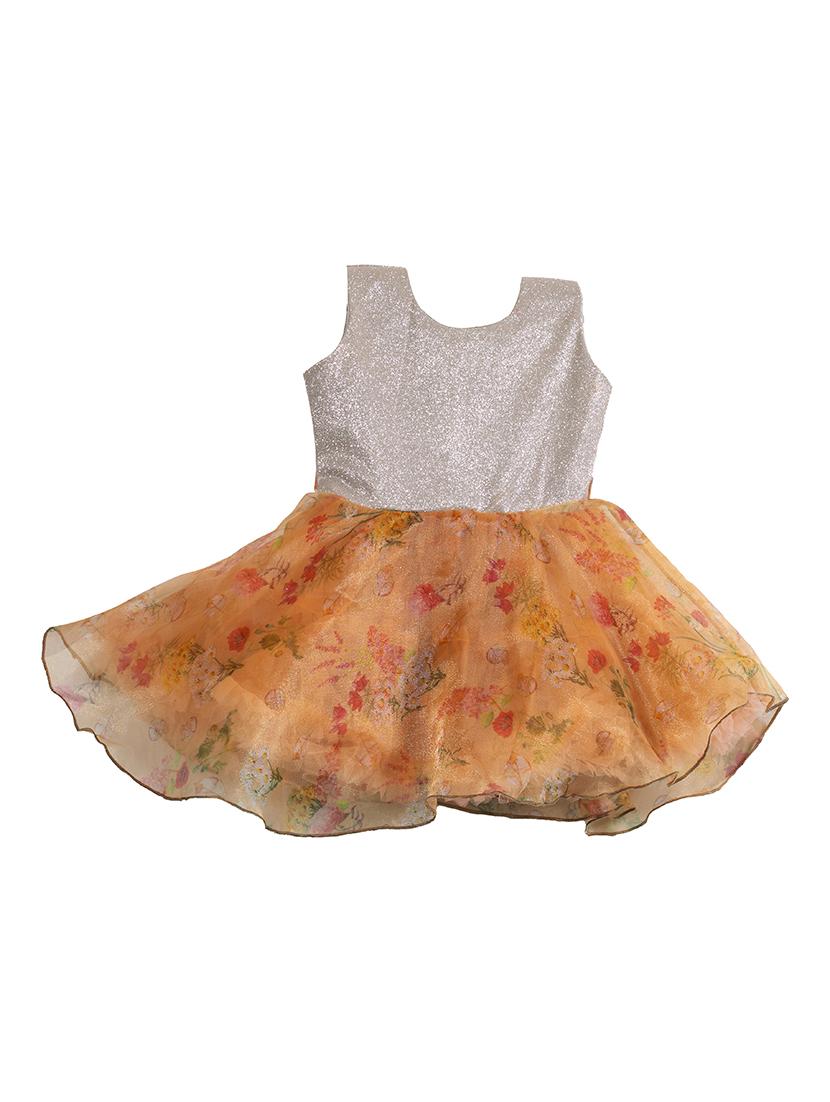 girls round neck sleeveless frock