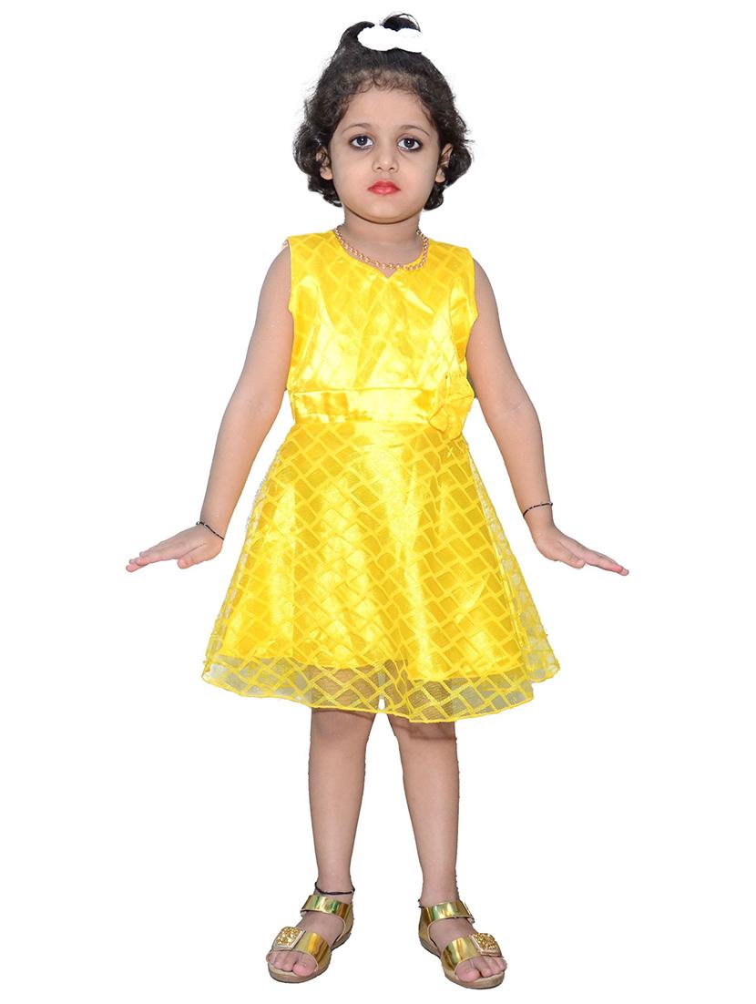 girls v neck sleeveless frock