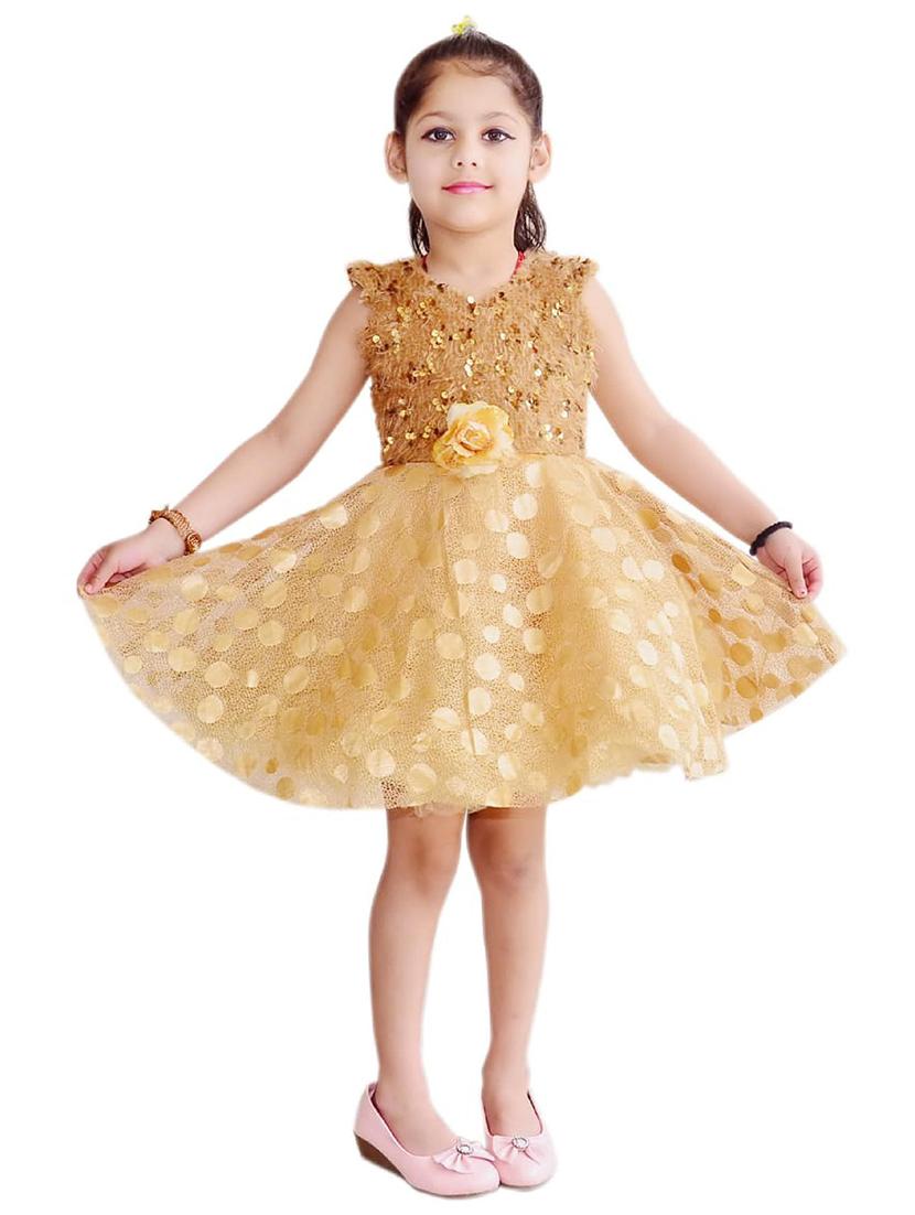 girls round neck sleeveless frock