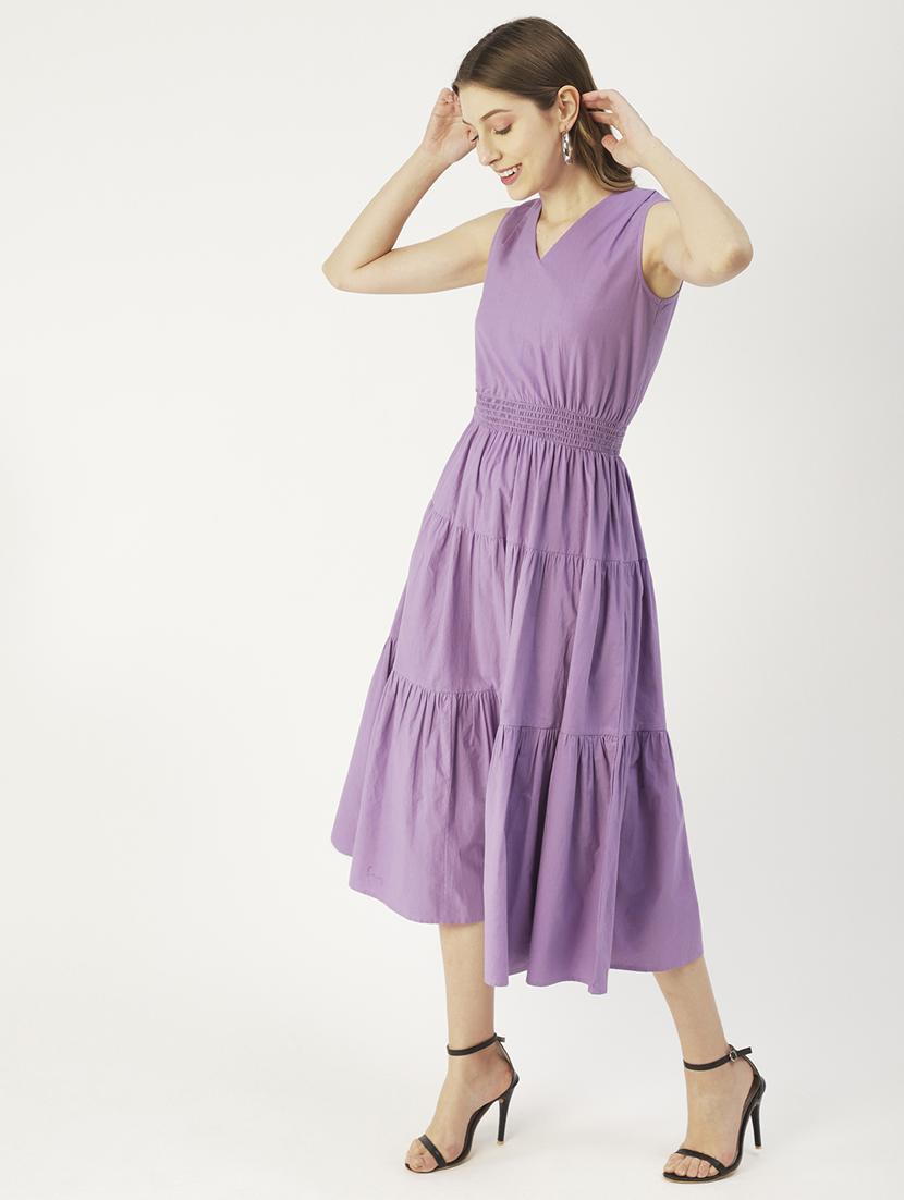 women's tiered dress solid dress