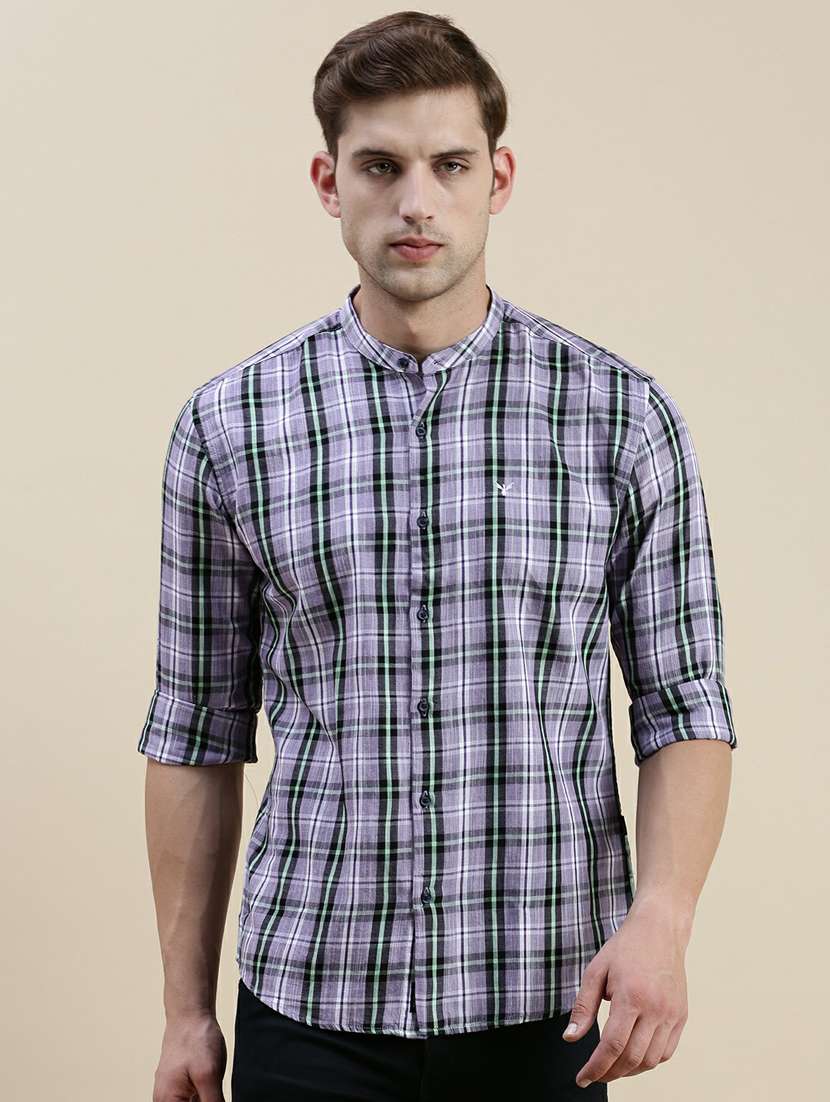 mens checks casual shirt