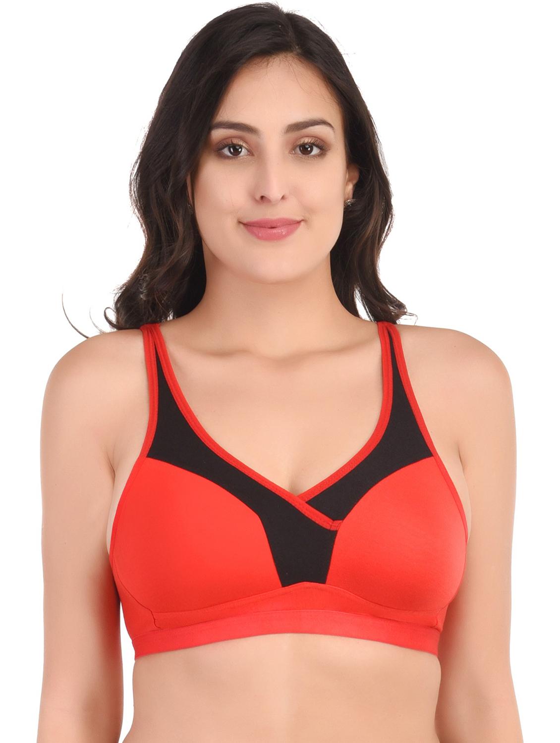 multi colored cotton blend sports bra