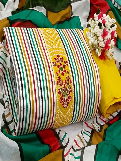 women multi color stripes unstitched suits - 20388613 - Very Small Image - 1