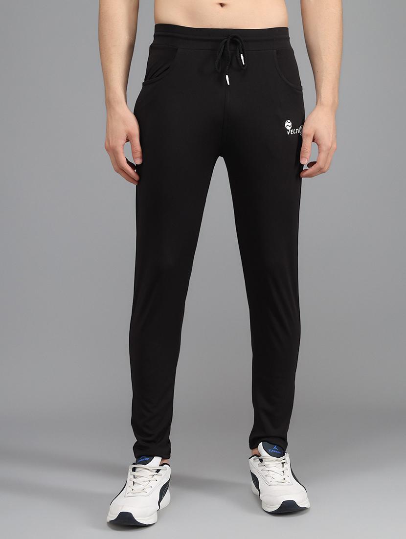 men's solid ankle length track pant