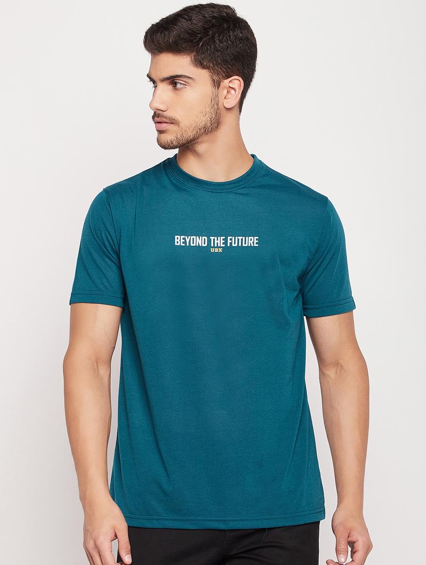men chest print cotton t-shirt