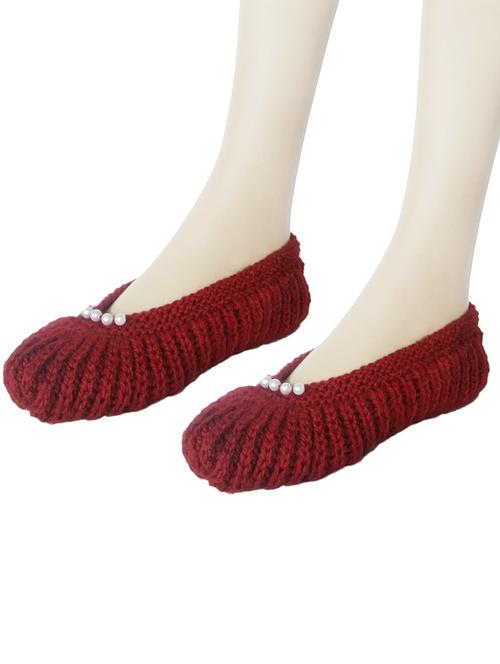maroon acrylic no show sock - 20485634 - Very Small Image - 1
