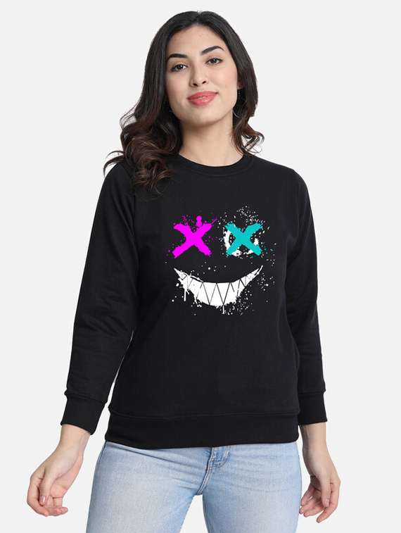 black fleece sweatshirt