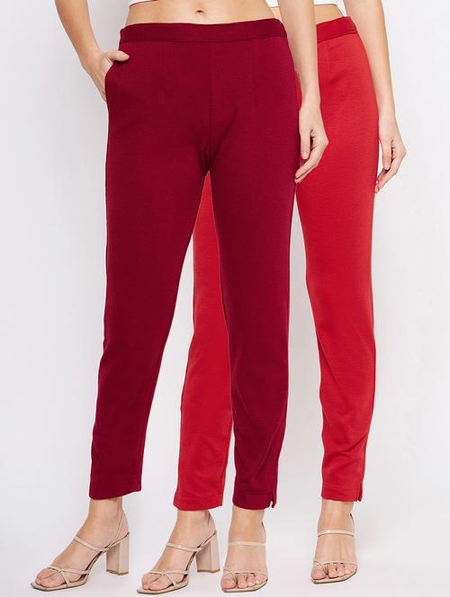 women set of 2 multi coloured pants - 20610261 - Very Small Image - 1
