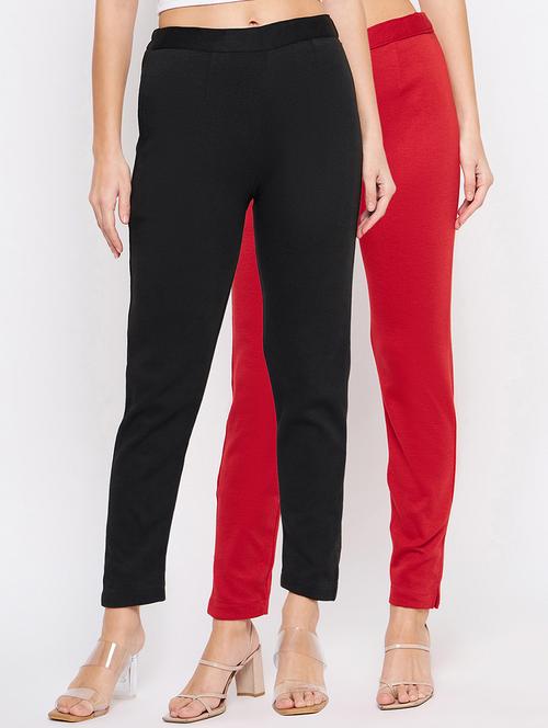 women set of 2 multi coloured pants - 20610265 - Very Small Image - 1