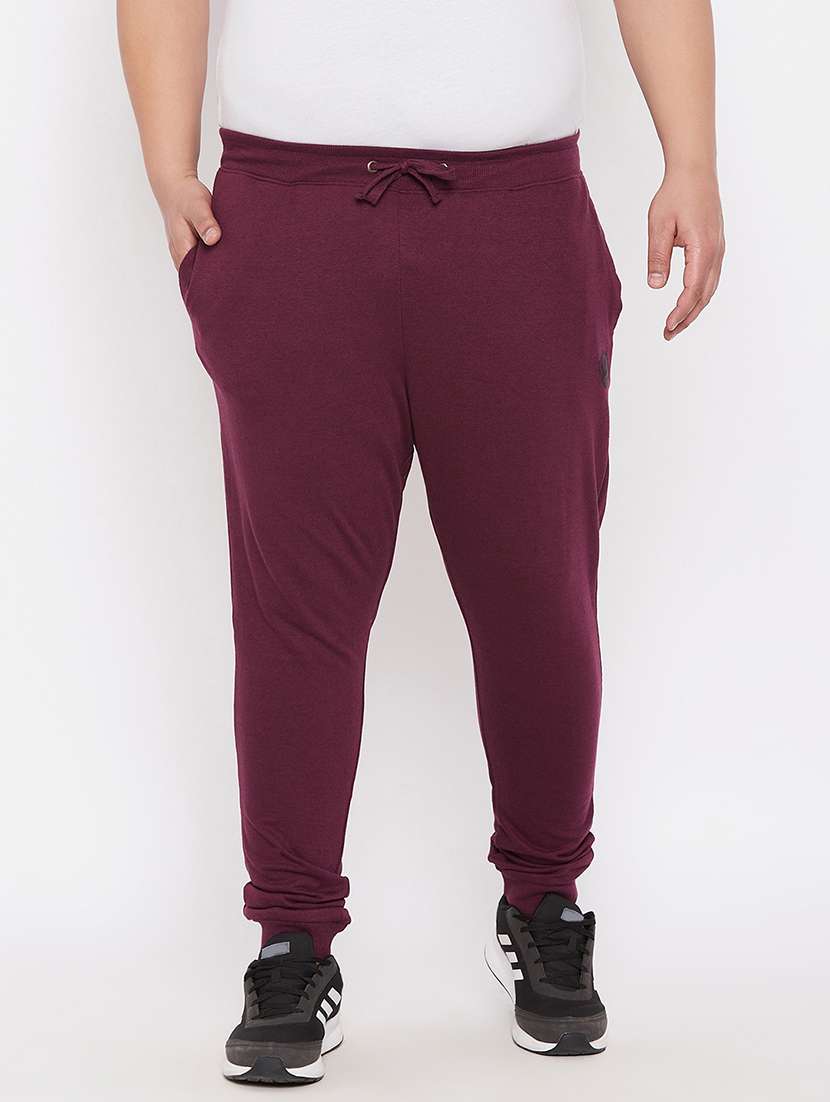 men solid mid rise full length jogger