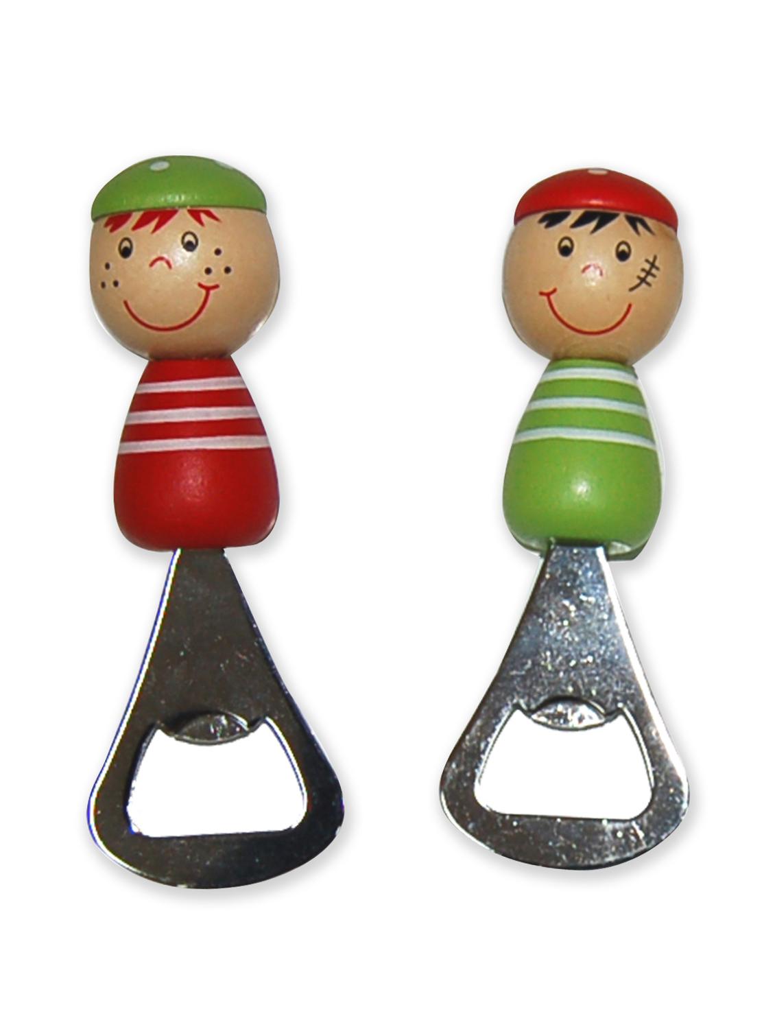 Colourful Bottle Openers - Set Of 2 (red & Green) - Vividha