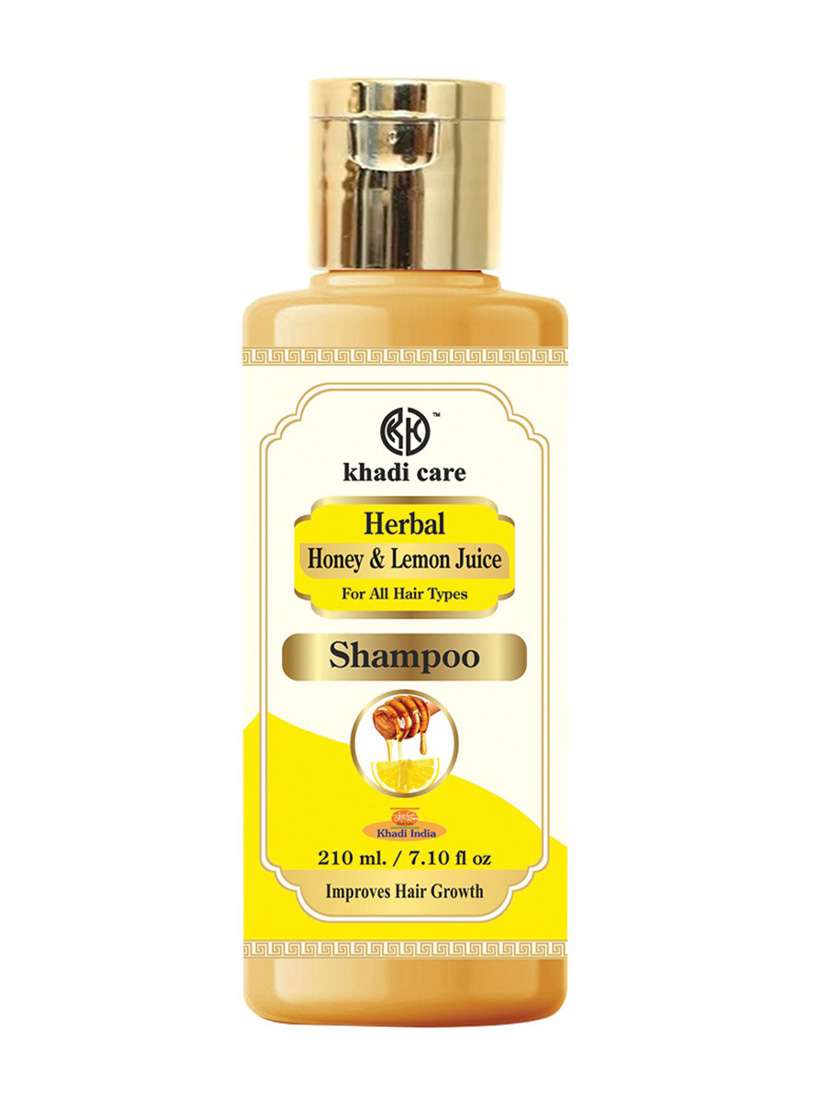 khadi care herbal honey & lemon juice shampoo - 210ml