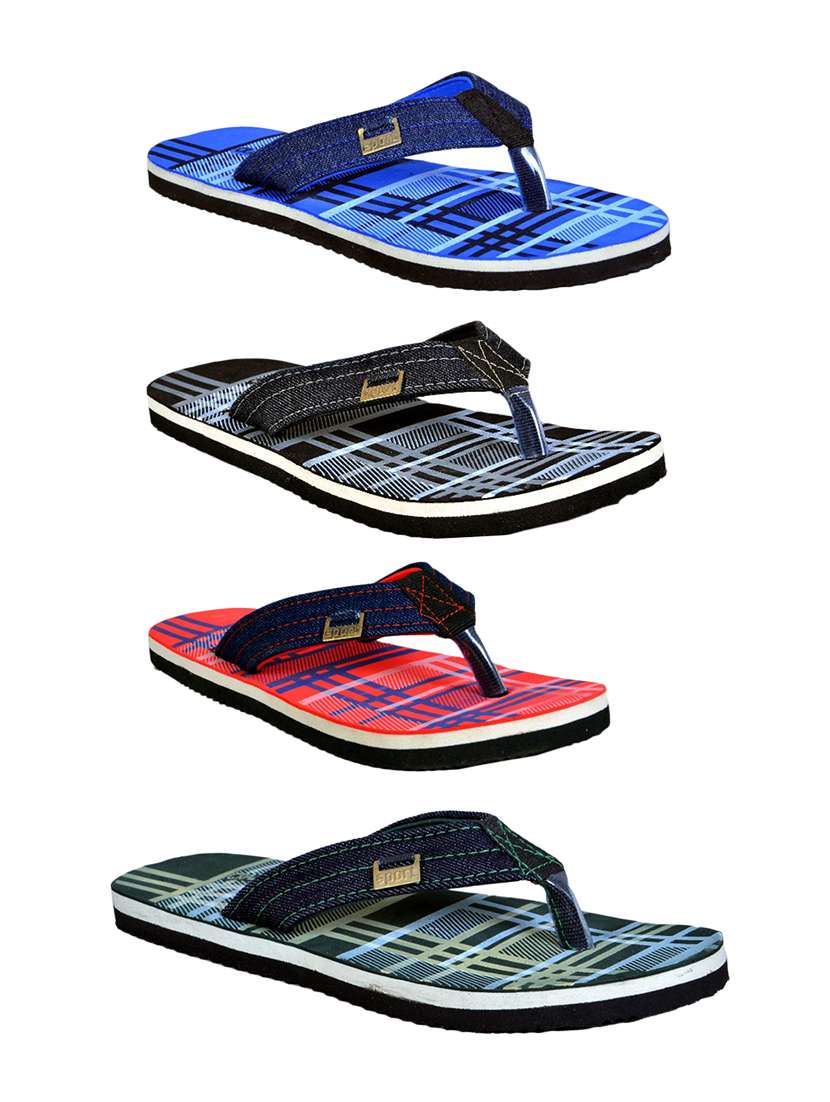 men pack of 4 slip on flip flops