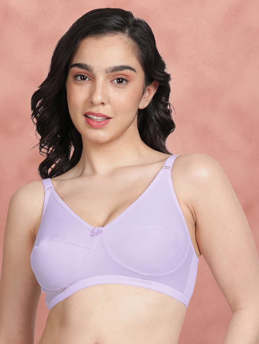 lavender solid regular bra