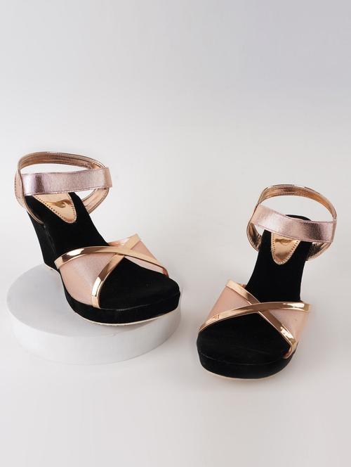 women gold ankle strap sandal - 21395089 - Very Small Image - 1