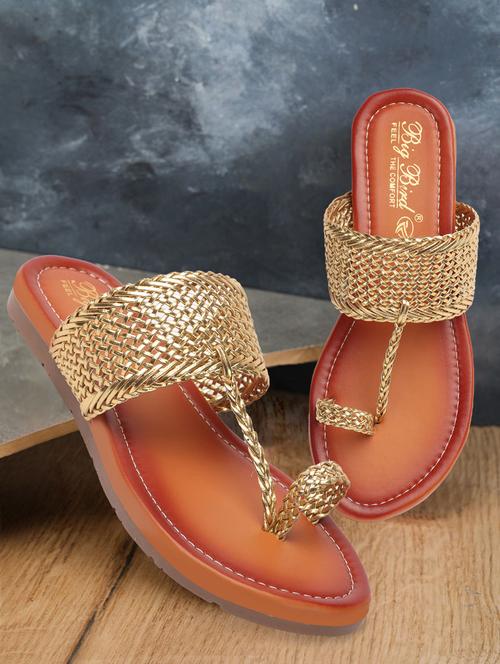women gold slip on sandal - 21395148 - Very Small Image - 1