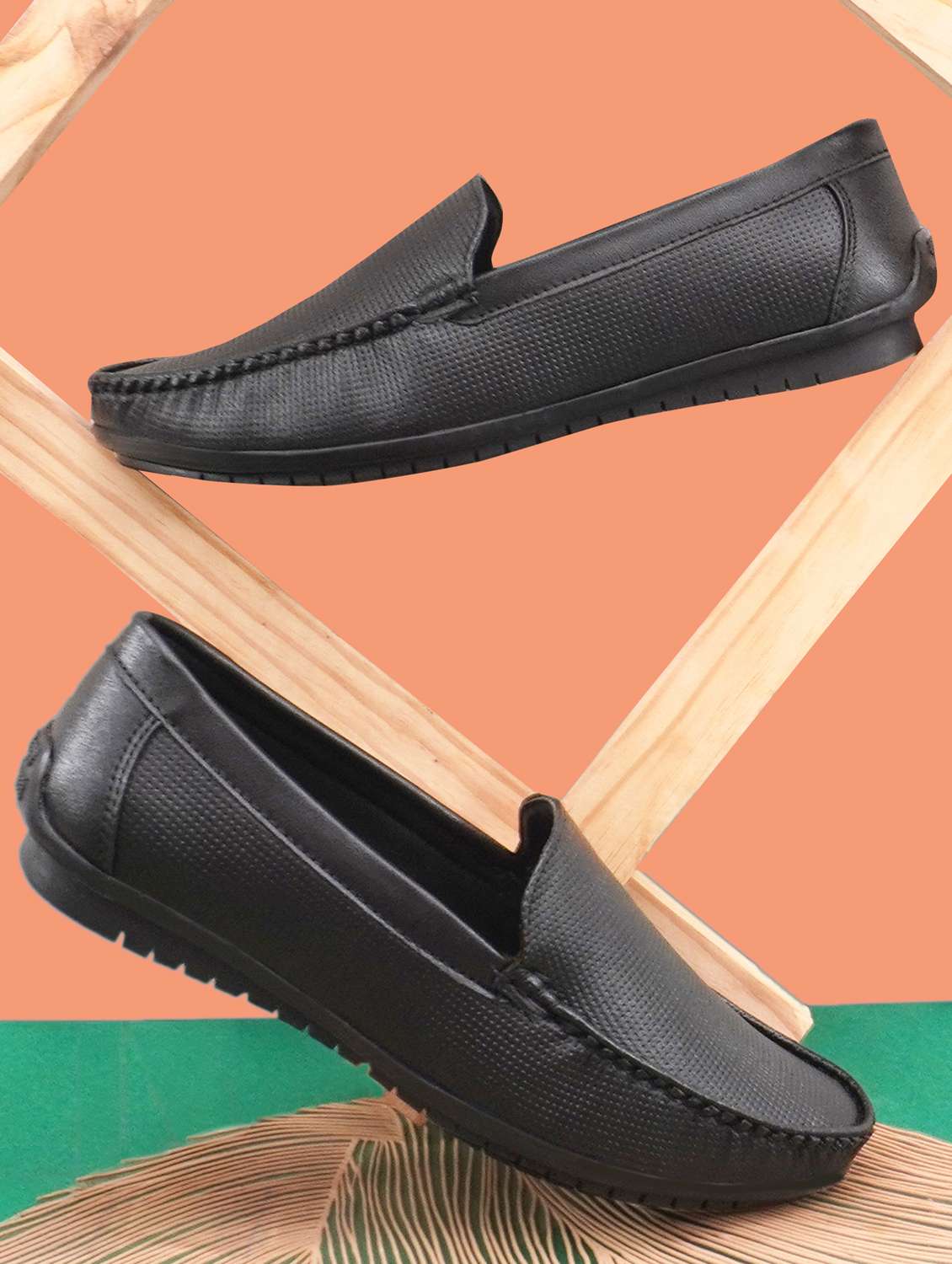 men black slip on loafer