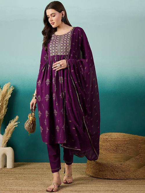 women kurta pant set with dupatta - 21531321 - Very Small Image - 1