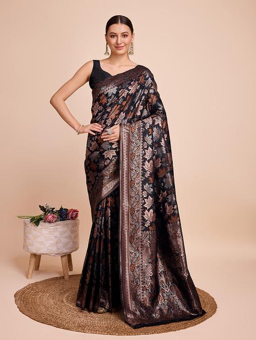 women self design banarasi saree - 21635231 - Very Small Image - 1