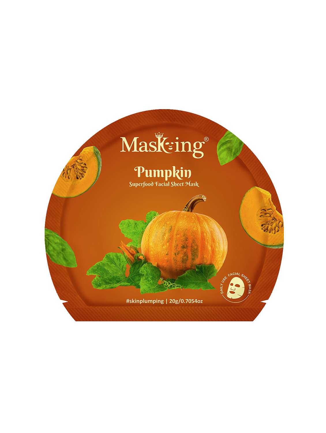 masking pumpkin superfood facial sheet mask (pack of 1)
