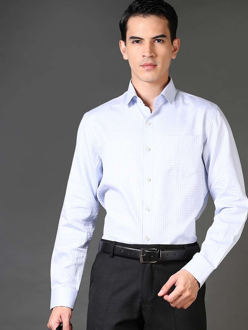 men solid long sleeve formal shirt