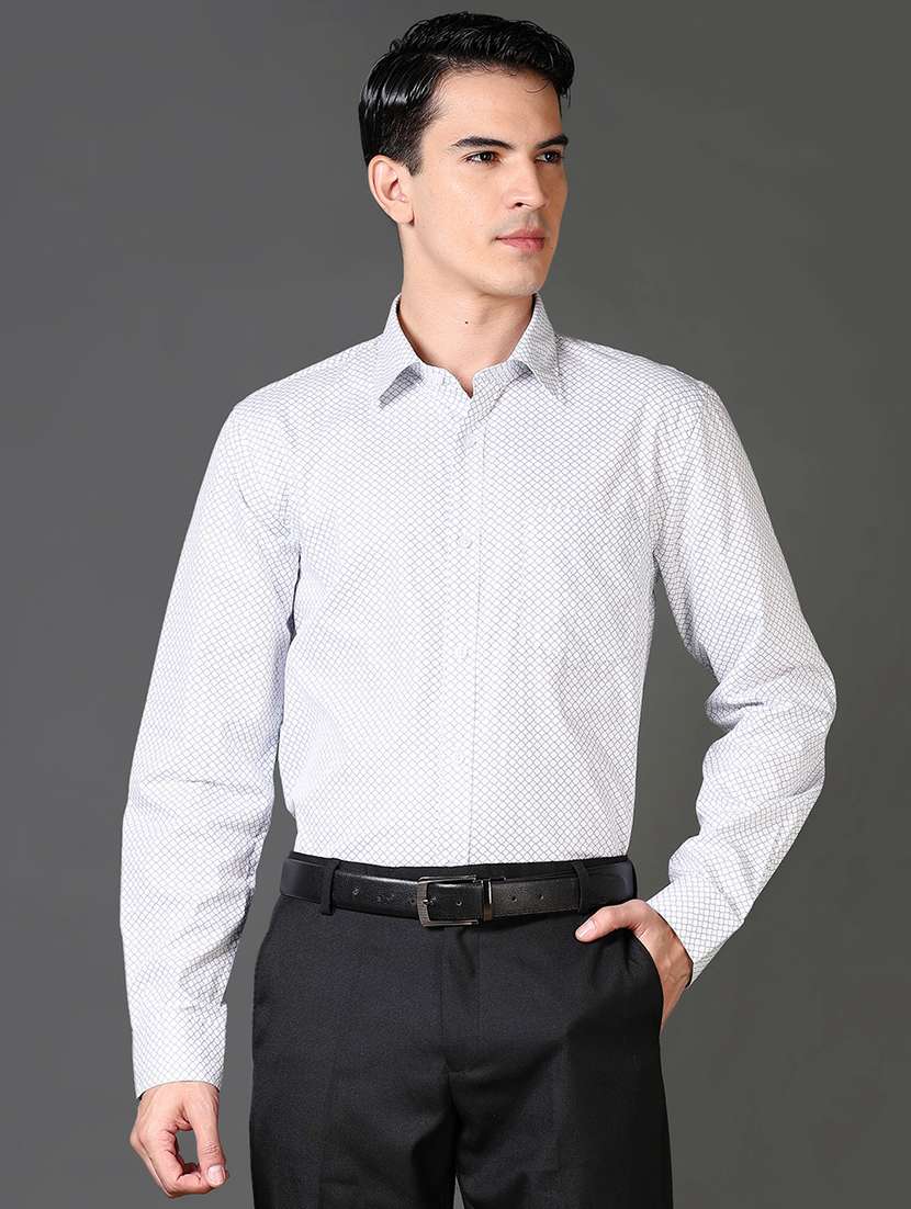 men solid long sleeve formal shirt