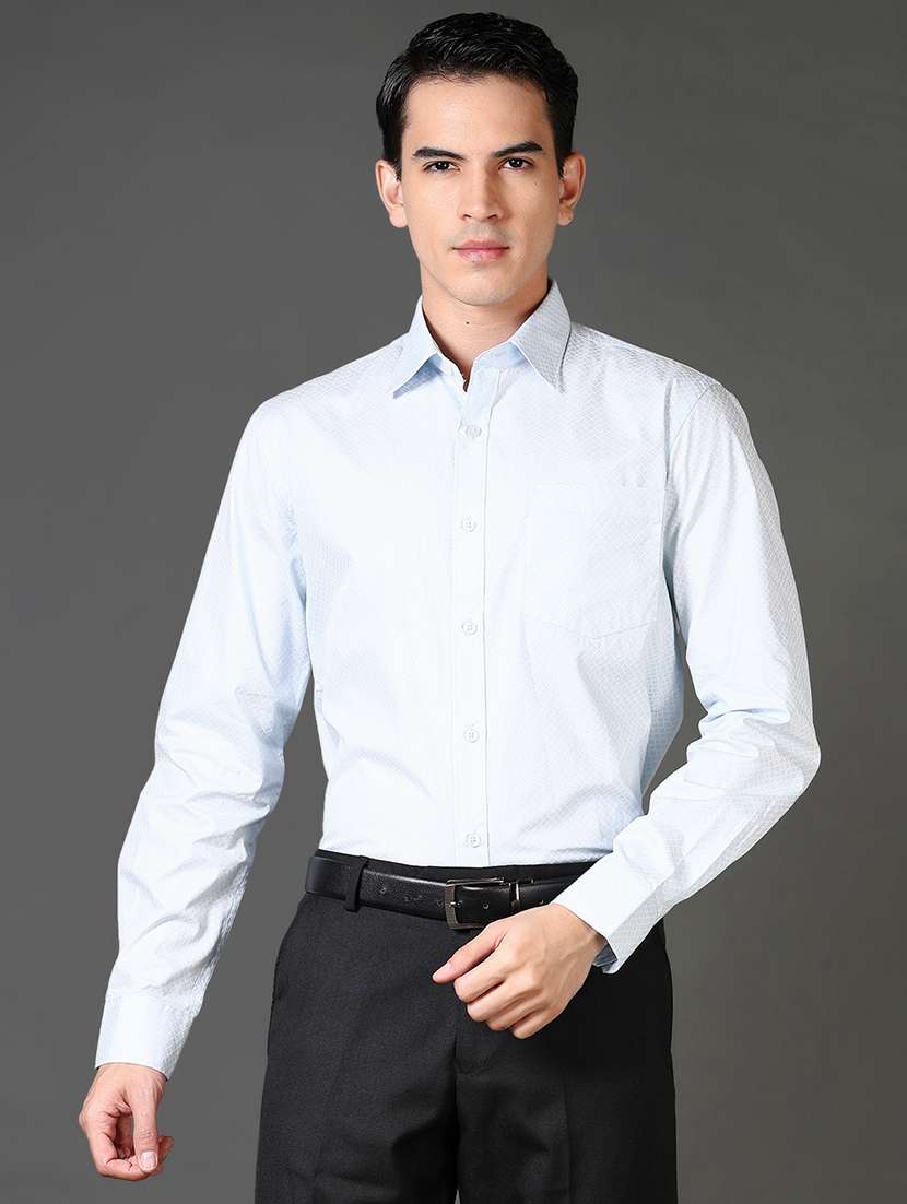 men solid long sleeve formal shirt